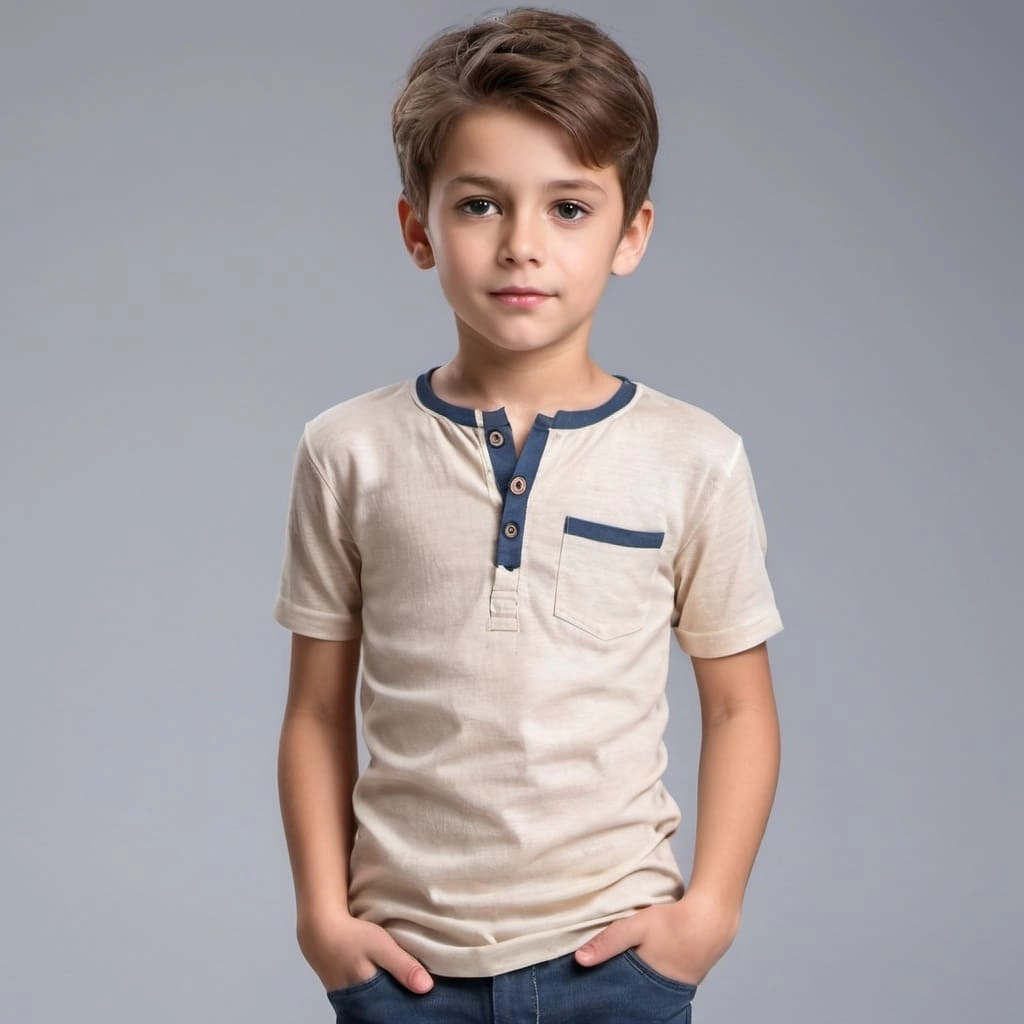 Custom Boys Henley T Shirt Factory Bangladesh