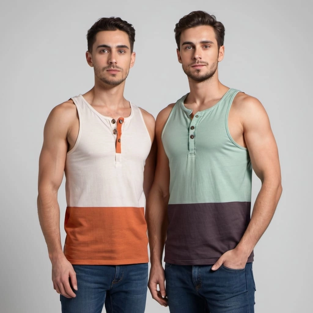 Custom Henley Tank Top Factory Bangladesh