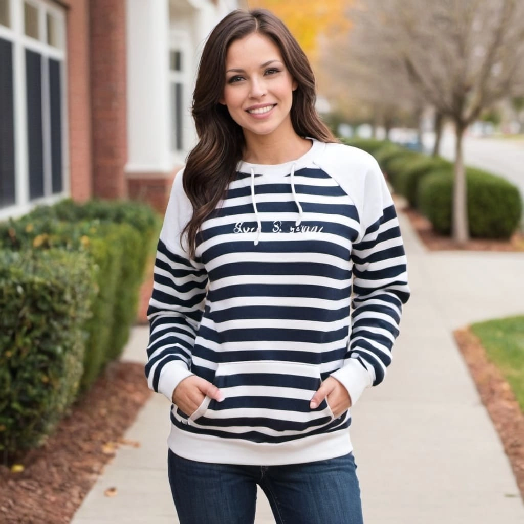 Custom Striped Sweatshirts Supplier