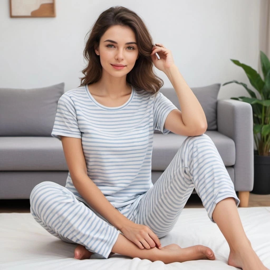 Custom Womens Striped Pajama Exporter Bangladesh